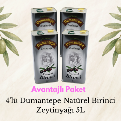 4'lü Dumantepe  Natürel Birinci Zeytinyağı Avantaj Paketi